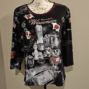 University of Wisconsin Women's 3/4 Sleeve Top XL